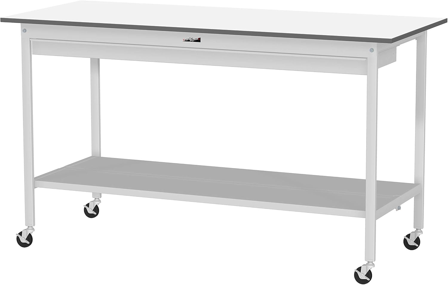 Amazon ワークテーブル150シリーズ移動式H1036 全面棚板/ワイド引出付 1800×600×1036 SUPHC1860WTT