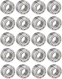 HLin 684ZZ Deep Groove Ball Bearing Double Shield 684-2Z, 4mm x 9mm x 4mm Carbon Steel Bearings (Pack of 20)