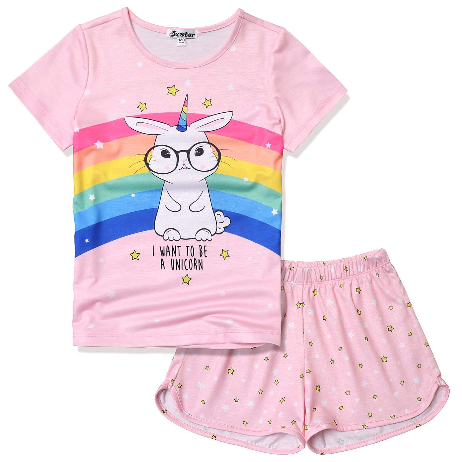 JxstarPajamas Sets for Girls Unicorn Pjs Little Kids Summer Cotton Sleepwear …