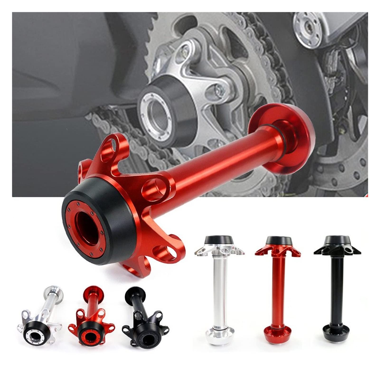BBMOT Motorradschutz Motorrad Hinterachse Gabel Crash Frame Slider Radschutz Für Ducati XDiavel X-Diavel 1200 2015-2021 Diavel 1200 2010-2021(SCHWARZ)