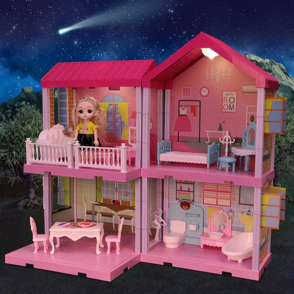 RK HUB Multilevel Doll House for Kids (108 Piece) (B0CGQ24BGX) Amazon Price History, Amazon Price Tracker