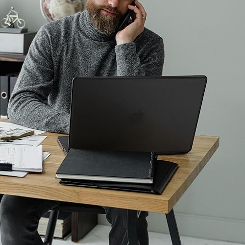 Miniatura 7 de BlueSwan Funda rígida para MacBook Pro de 16 pulgadas 2024-2021 modelo M3 A2991 A2780 A2485 M2 M1 ProMax con Touch ID, antigrietas y antihuellas