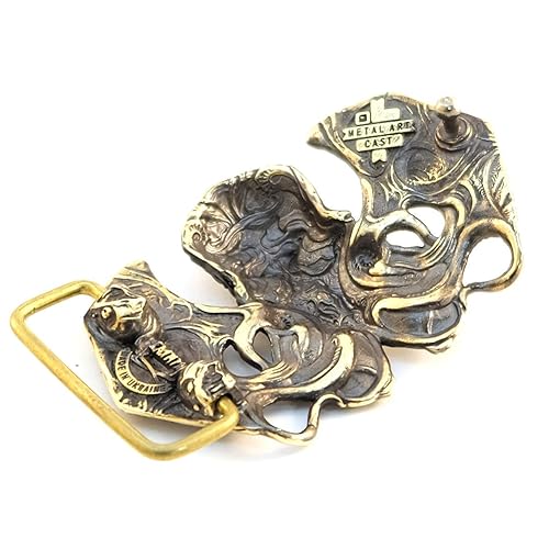 Miniatura 4 de Cthulhu belt buckle, Handmade Davy Jones solid brass belt buckle