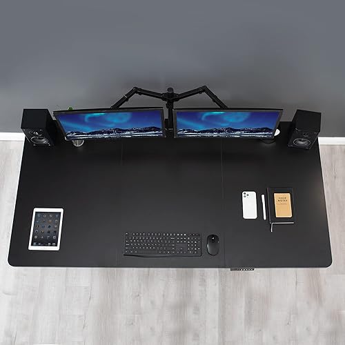 Miniatura 8 de VIVO Mesa universal de 71 x 36 pulgadas para marcos de escritorio estándar y de altura ajustable para el hogar y la oficina escritorio extra ancho