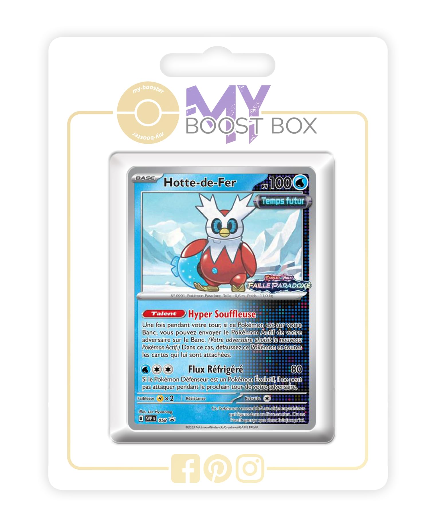 Hotte-de-Fer (Iron Bundle) SV058 Holo - my-booster X Écarlate et Violet 4 - Faille Paradoxe Box of 10 Pokemon French Cards