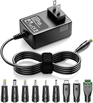 6V AC Adapter 2A 1A 800mA DC Power Supply Charger for 6Volt Ride On Toy LED Strip Light DIY Christmas Light Power Cord 2000mA 5.5mm2.1mm