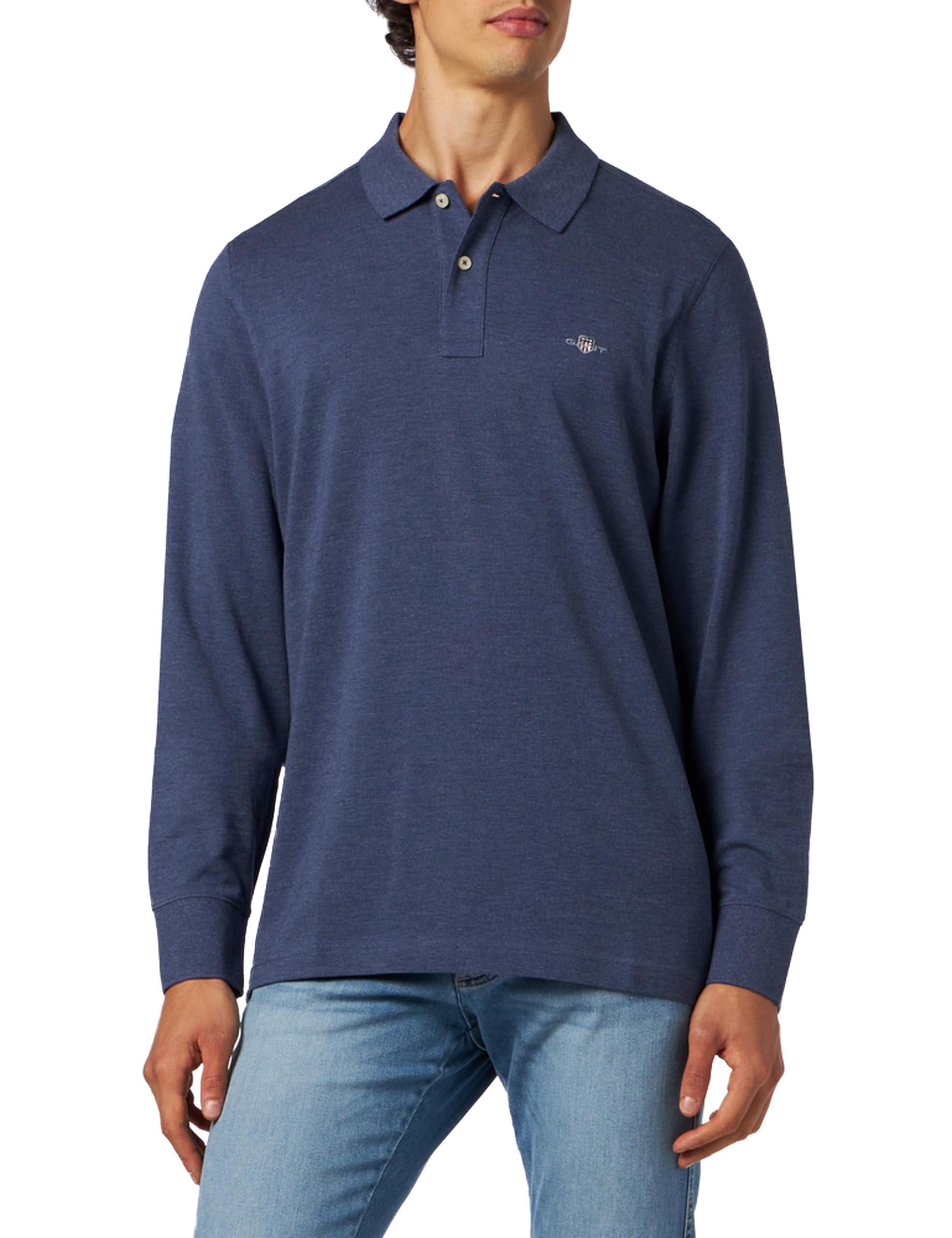 GANT Mens Regular Fit Long Sleeve Shield Logo Pique Rugger Colour: 902