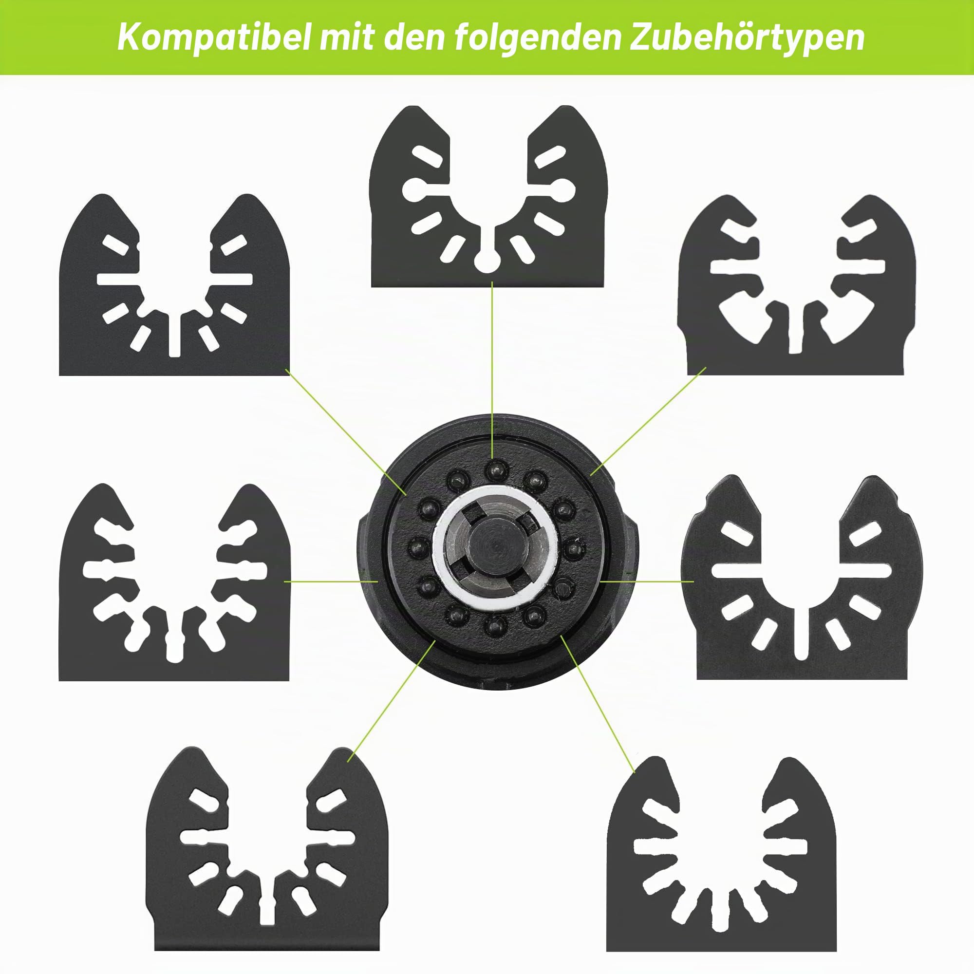 WORKPRO 300W Multifunktionswerkzeug, Oszillierende Säge mit 17 Zubehör und Aufbewahrungstasche, 7 Drehzahl 15000-23000 rpm Oszillationswerkzeug Oszillierer zum Trennen, Schleifen und Schaben