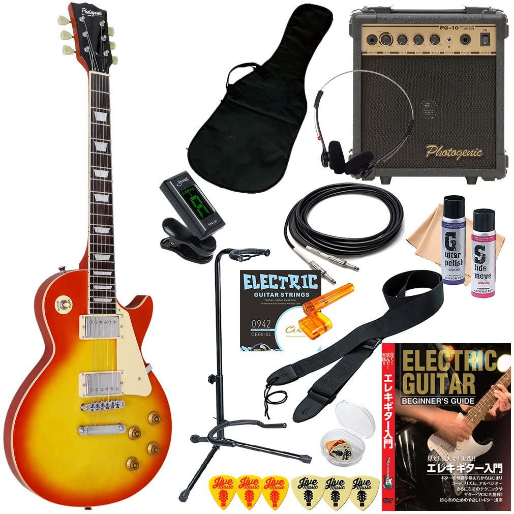 Amazon | エレキギター 初心者セット 16点 PhotoGenic LP260 チェリー  