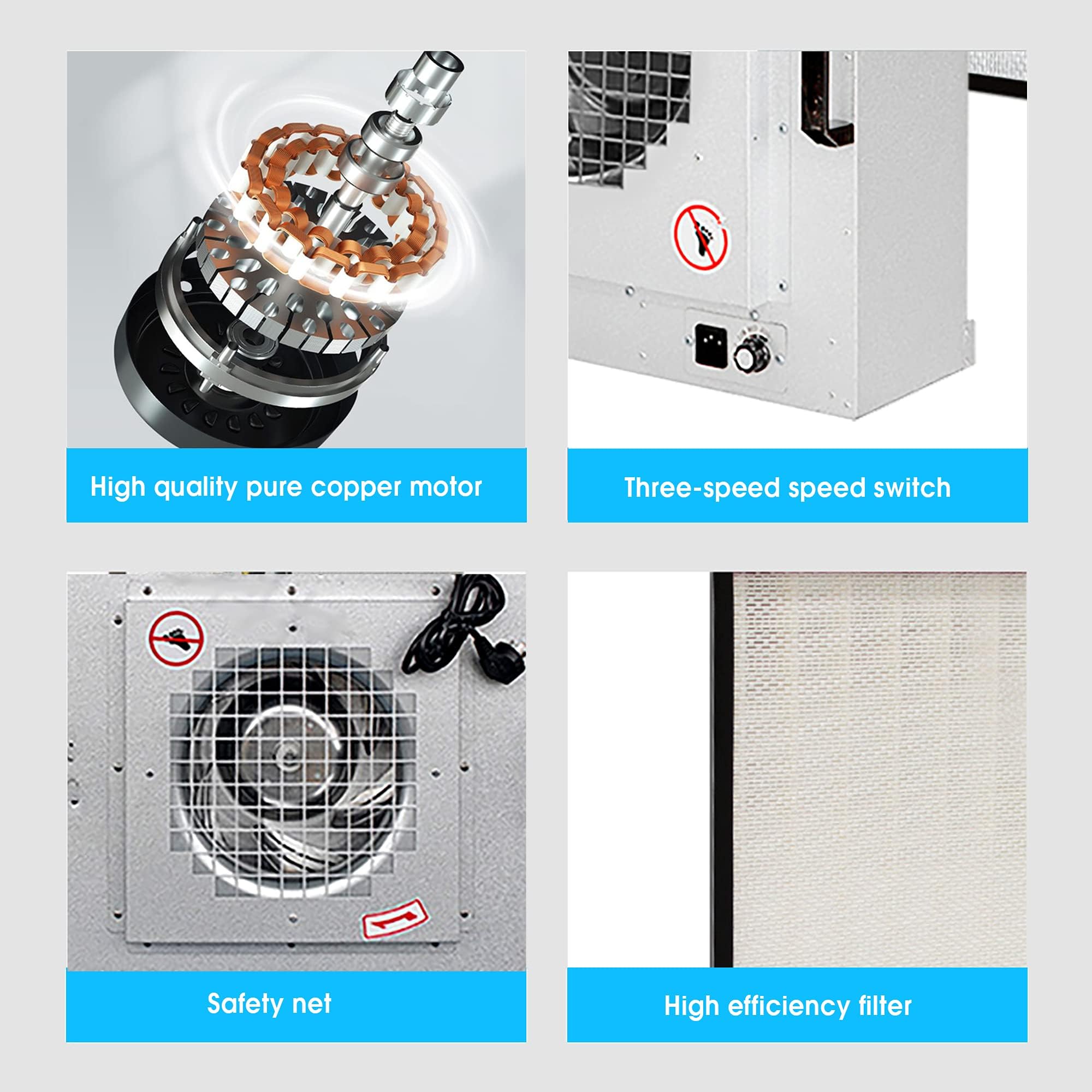 Filter Laminar Flow Hood - Premium 220V 50HZ, Klasse 100 Sauberluftbank für Labor und Industrie - Vertikale Lüfterfiltereinheit