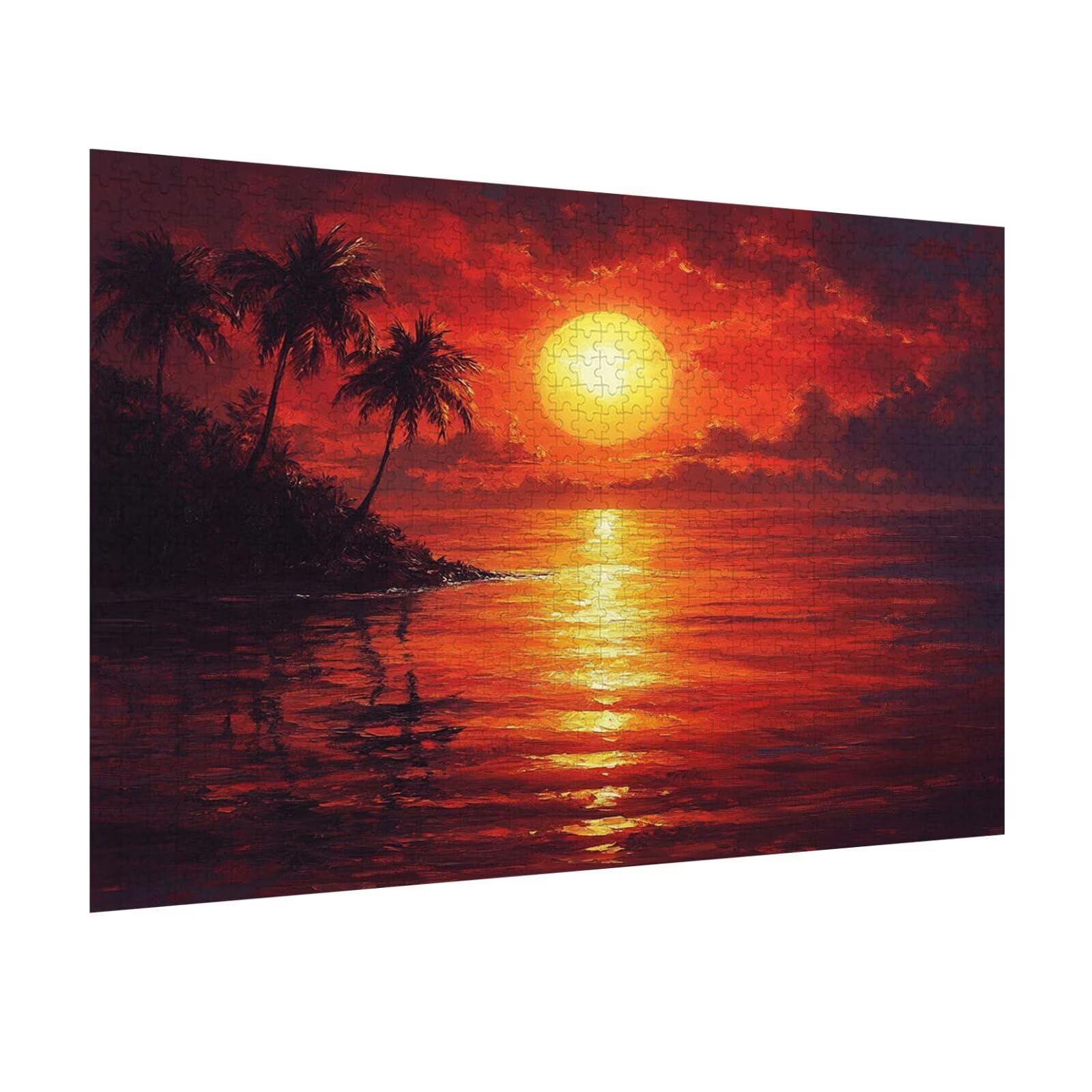 Puzzle 1500 Pieces Krajobraz Trudne Drewniane Puzzle n-356 | Niemożliwe wyzwanie, inteligentna gra zręcznościowa, gry logiczne dla całej rodziny, pomysł na prezent, zachód słońca