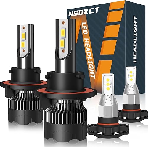 NSDXCT Compatible con bombillas LED para faros delanteros Jeep Wrangler (2010-2020) 9008H13, 500% de brillo, 6000 K, blanco frío, Plug and Play, 2