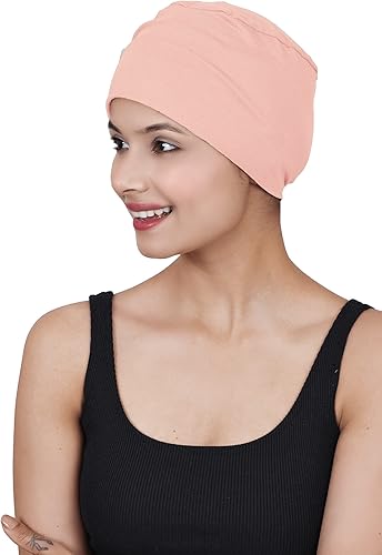 Miniatura 2 de Gorros de quimioterapia sólido para dormir, de bambú, suave, para el cáncer, para quimioterapia para mujeres