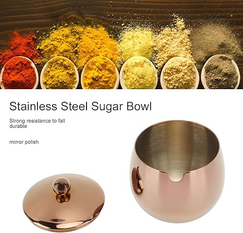 Miniatura 7 de Azucarero de acero inoxidable, tarro de especias con tapa, plato grande para suagr, contenedor de azúcar pulido, soporte multifuncional para cocina,