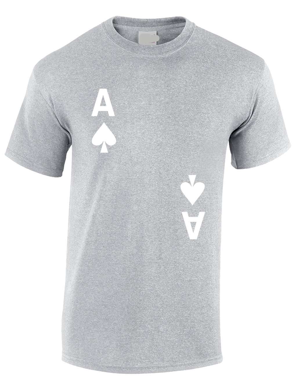 Crown Designs Men's Grey Ace Of Spades Novelty Gifts For & Teenagers T-Shirts Tops - /Large
