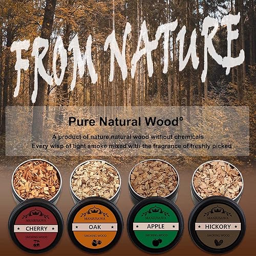 Miniatura 2 de Kit de ahumador de cóctel con virutas de madera madera de manzana madera de roble madera de nogal madera de cerezo kit antiguo