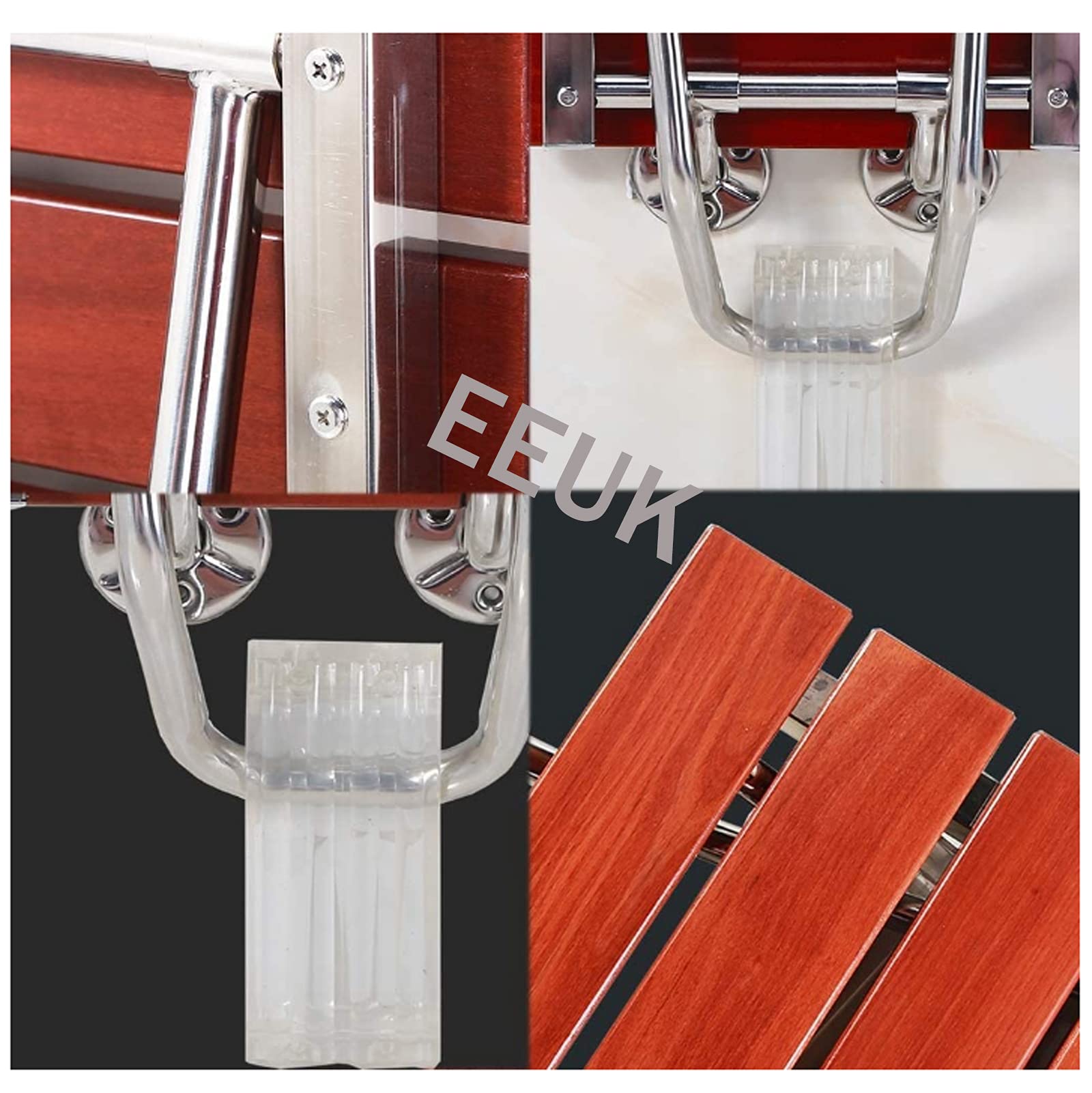 Banco para asiento de ducha, taburete plegable de pared, asiento de ducha abatible, sillas de ducha plegables montadas en la pared para ducha interior de acero inoxidable para personas mayores,