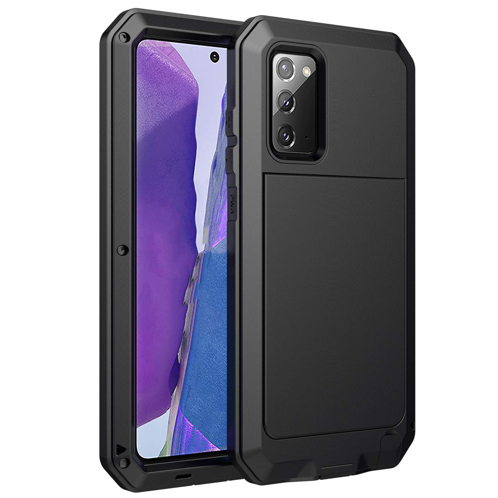 Samsung Note 20 Case, Heavy Duty Shockproof Metal Case [with Built-in Screen Protector] Full-body Protection Rugged Dustproof Case Cover for Samsung Note 20