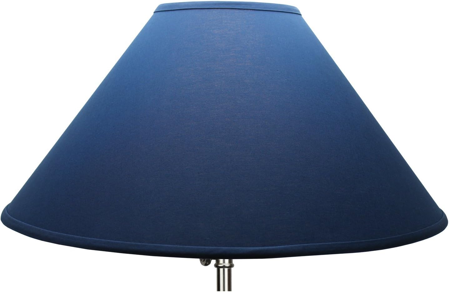 FenchelShades.com 7" Top Diameter x 22" Bottom Diameter 13" Slant Height Lampshade USA Made (Navy Blue)