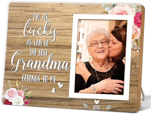 Marco de fotos de regalo para la mejor abuela, marco de fotos para abuelos, regalos de abuela por primera vez para abuela, regalos para abuela de