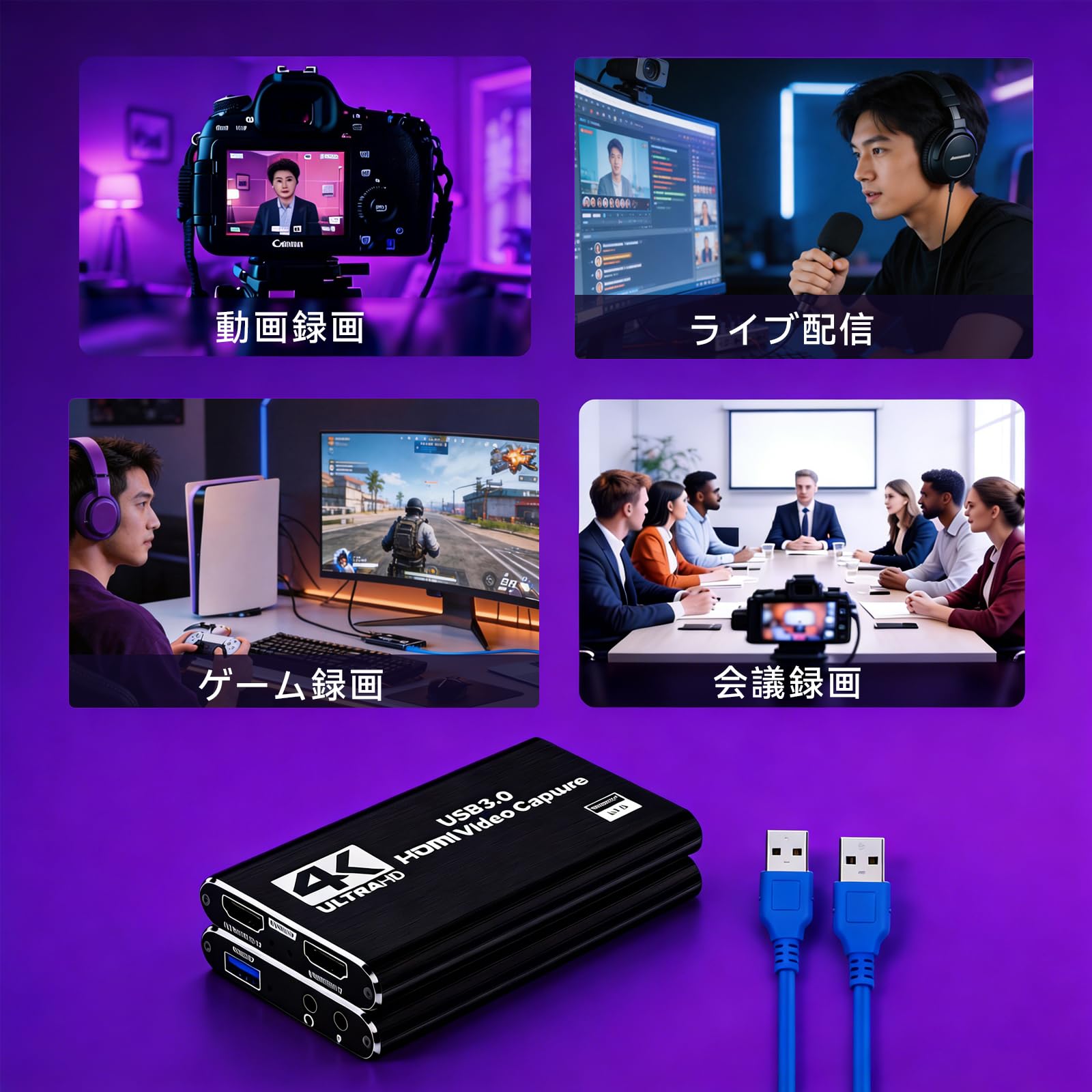 Amazon.co.jp: HDMI キャプチャーボード対応 Denkouozi 4K パススルー