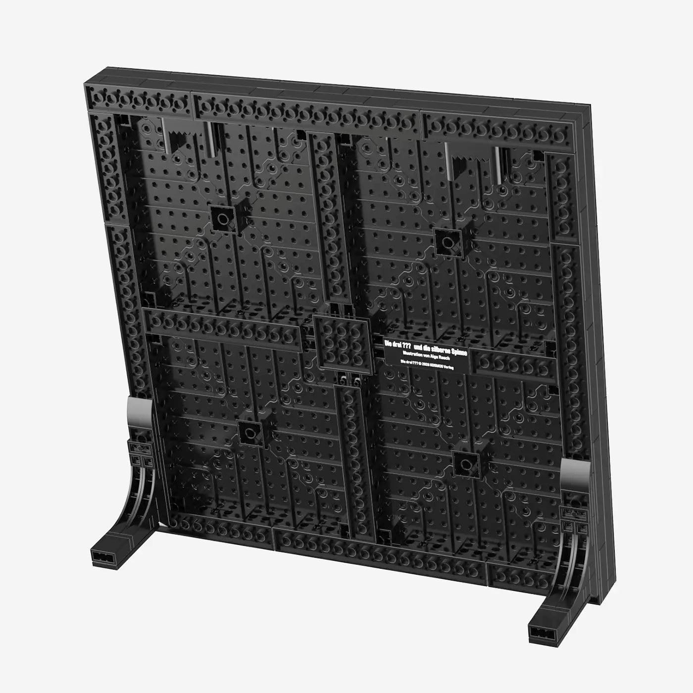 BlueBrixx Pro 109025 – Die DREI ???: 3D Bild: und die Silberne Spinne aus Klemmbausteinen mit 829 Bauelementen