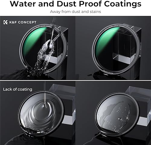 Miniatura 7 de K&F Concept Filtro magnético variable ND ND8-ND128 de 2.047 in (3-7 paradas) + kit de anillo básico de filtro magnético, filtro de densidad neutra