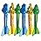 Stomp Rocket Dino-Soar Rocket Refills, 6 Rockets - Replacement Dinosaur-Themed Soft Foam Rockets for Launcher - Fun Backyard & Outdoor Kids Toys Gifts for Boys & Girls