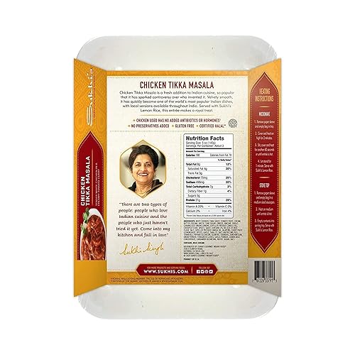 Miniatura 7 de Sukhi's Platos refrigerados de comida india  Comidas indias listas para comer  Paquete de cena familiar, 4 unidades