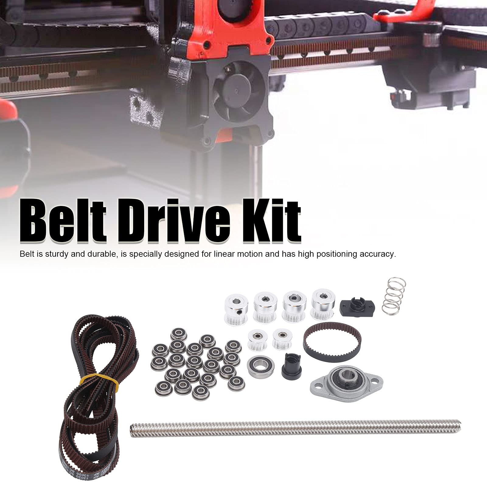 Kit de transmisión por correa para impresora 3D V0, polea, 2 metros