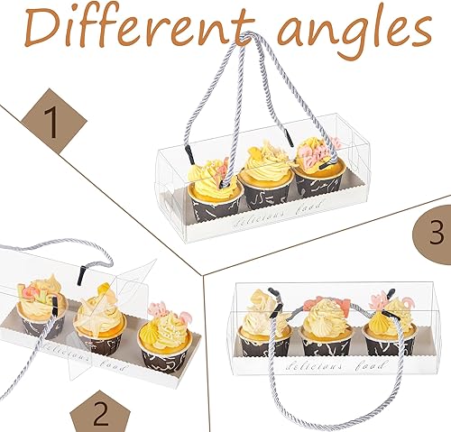 Miniatura 5 de Paquete de 20 cajas de fresas cubiertas de chocolate transparente, 7.2 x 2.5 x 2.5 x 2.5 pulgadas, cajas de macarrón, cajas de trufa de chocolate,