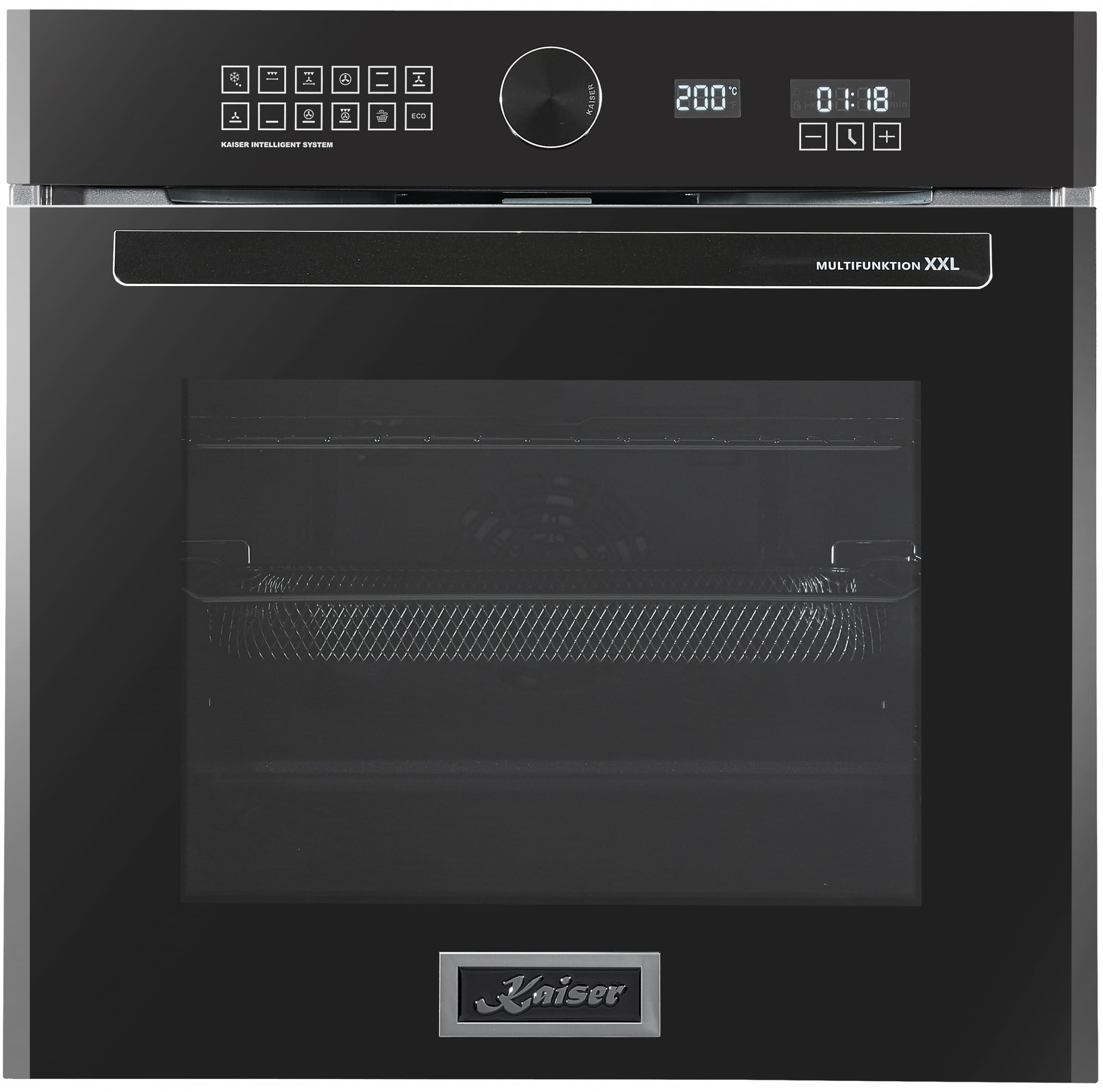 Kaiser EH 6452 - Horno eléctrico empotrable (60 cm, 79 L), color negro