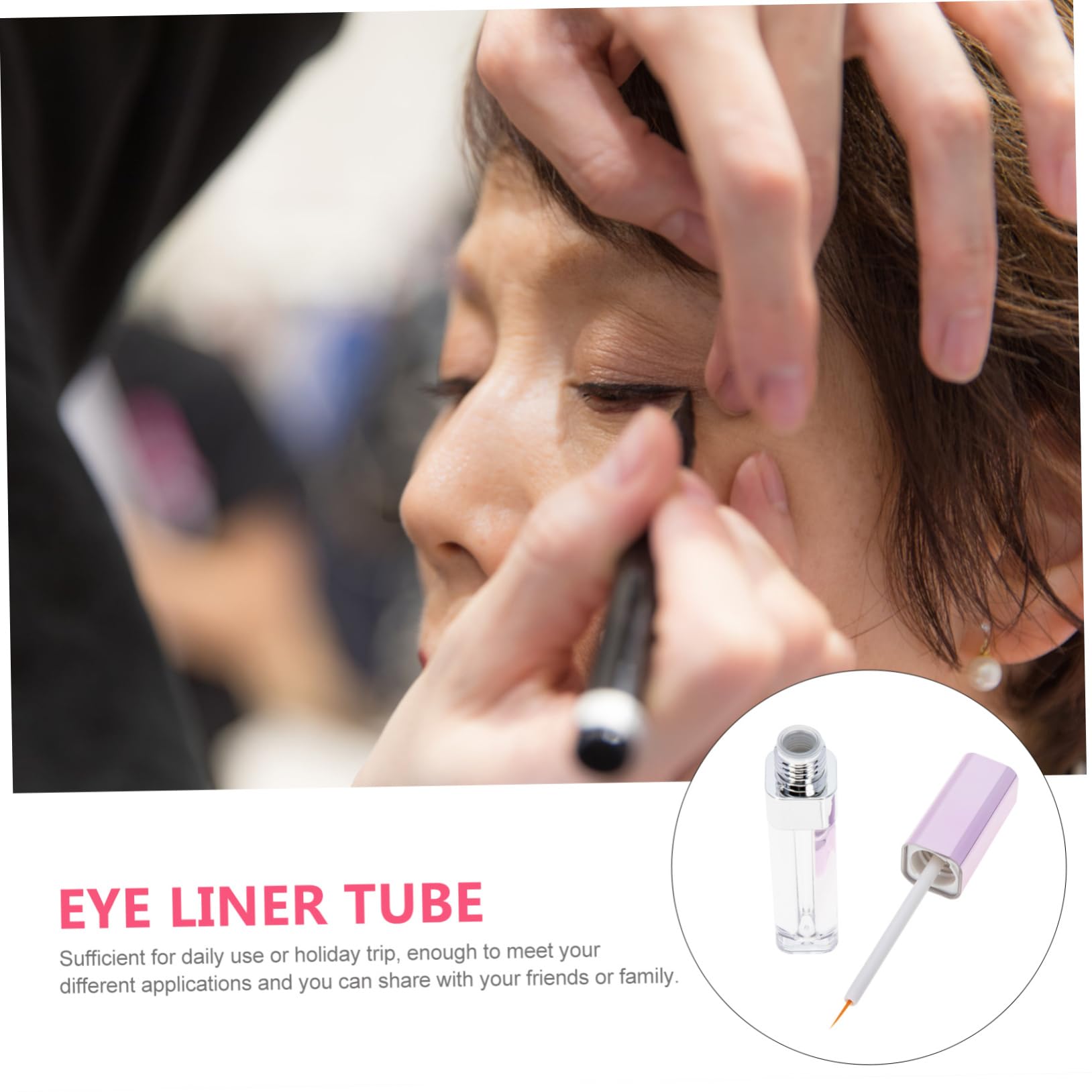 FRCOLOR 6pcs Empty Mascara Eyeliner Tube for Diy 5.5ml Square Container Bottle Eyelash Tube Wand