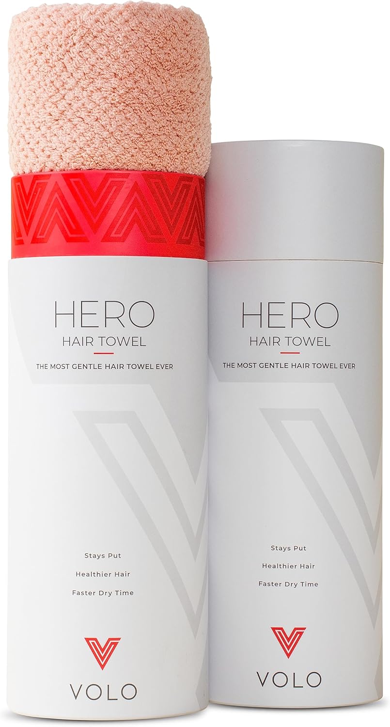 VOLO Hero Capri Blue Haarhandtuch – Nanoweave-Mikrofaser, Saugstark, Schnell Trocknend, Mit Snug Strap