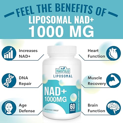 Miniatura 3 de Suplemento liposomal NAD 1000 mg  Pontecy NAD más alto  Máxima absorción  Suplemento NAD puro superior a NMN  Energía y metabolismo  Promueve un