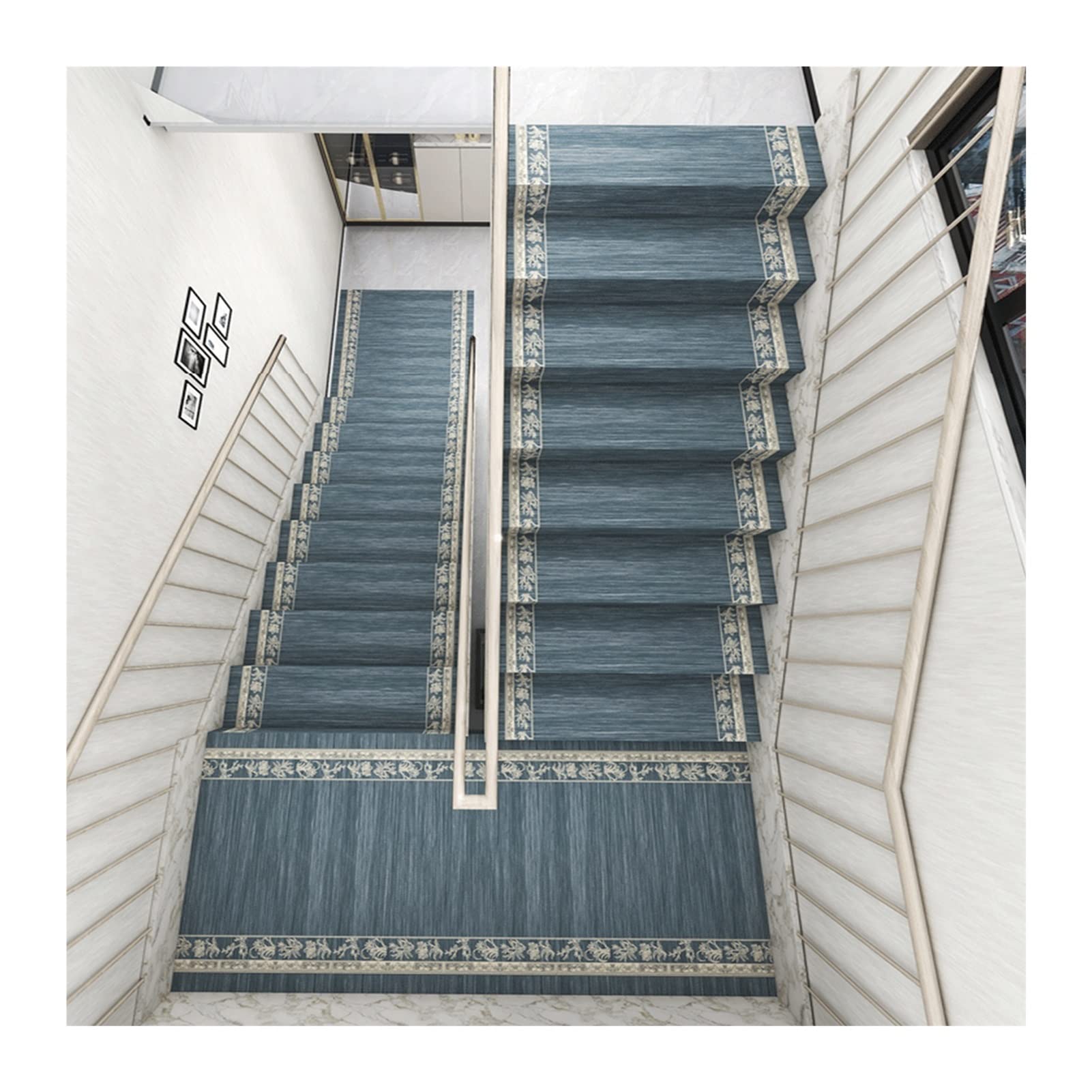 Almohadillas autoadhesivas para escaleras con tapete anticolisión lavable y protector