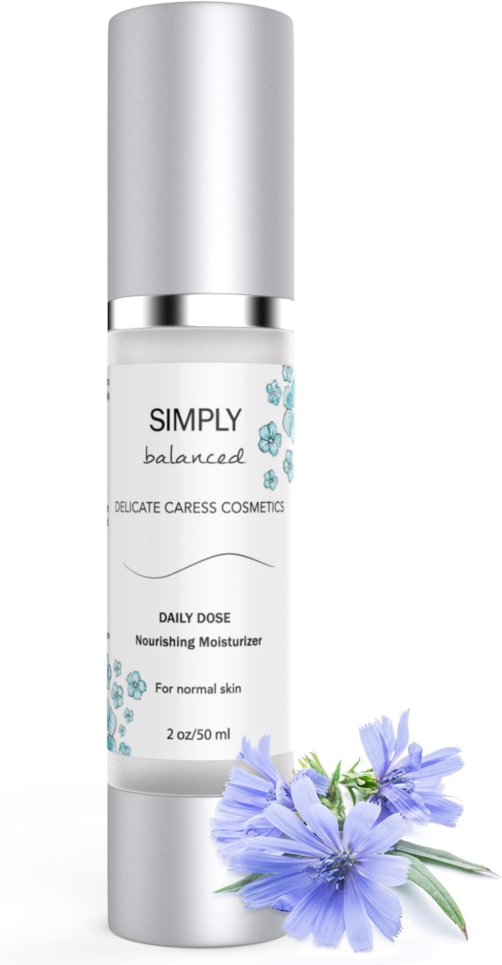 Delicate Caress Cosmetics Simply Balanced Daily Dose Nourishing Moisturizer Paraben Free - Naturally Hydrates And Gently Cares for Sensitive Skin - 2fl oz