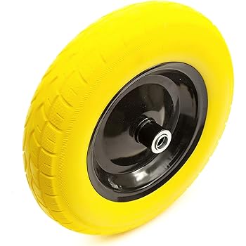 Roue De Brouette Robuste En Metal De 14 35 6 Cm Avec Pneu Anti Crevaison En Polyurethane De 13 9 20 3 Cm Amazon Fr Auto Et Moto
