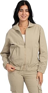 سترة مريحة للنساء مع سوستة إغلاق من كارينا