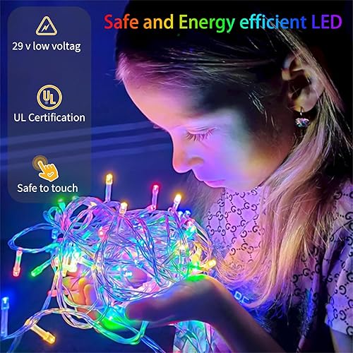 Miniatura 6 de Luces de carámbano para decoración exterior 60+16 pies 600 luces LED impermeables para Navidad, luces de carámbano para exterior, temporizador 600