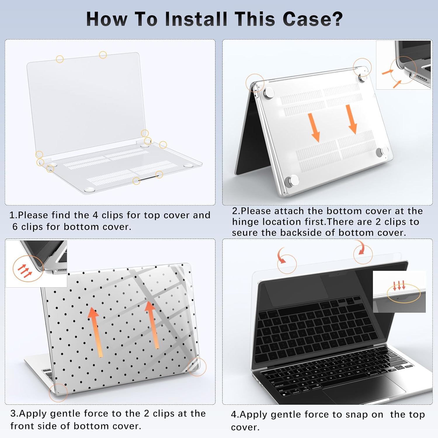 Compatible with MacBook Pro 13 inch Case M2 2025, 2024-2016 A2338 M1 A2251 A2289 A2159 A1989 A1708 A1706, Cute Black Polka Dot Protective Hard Shell Clear Cover for Mac Pro 13