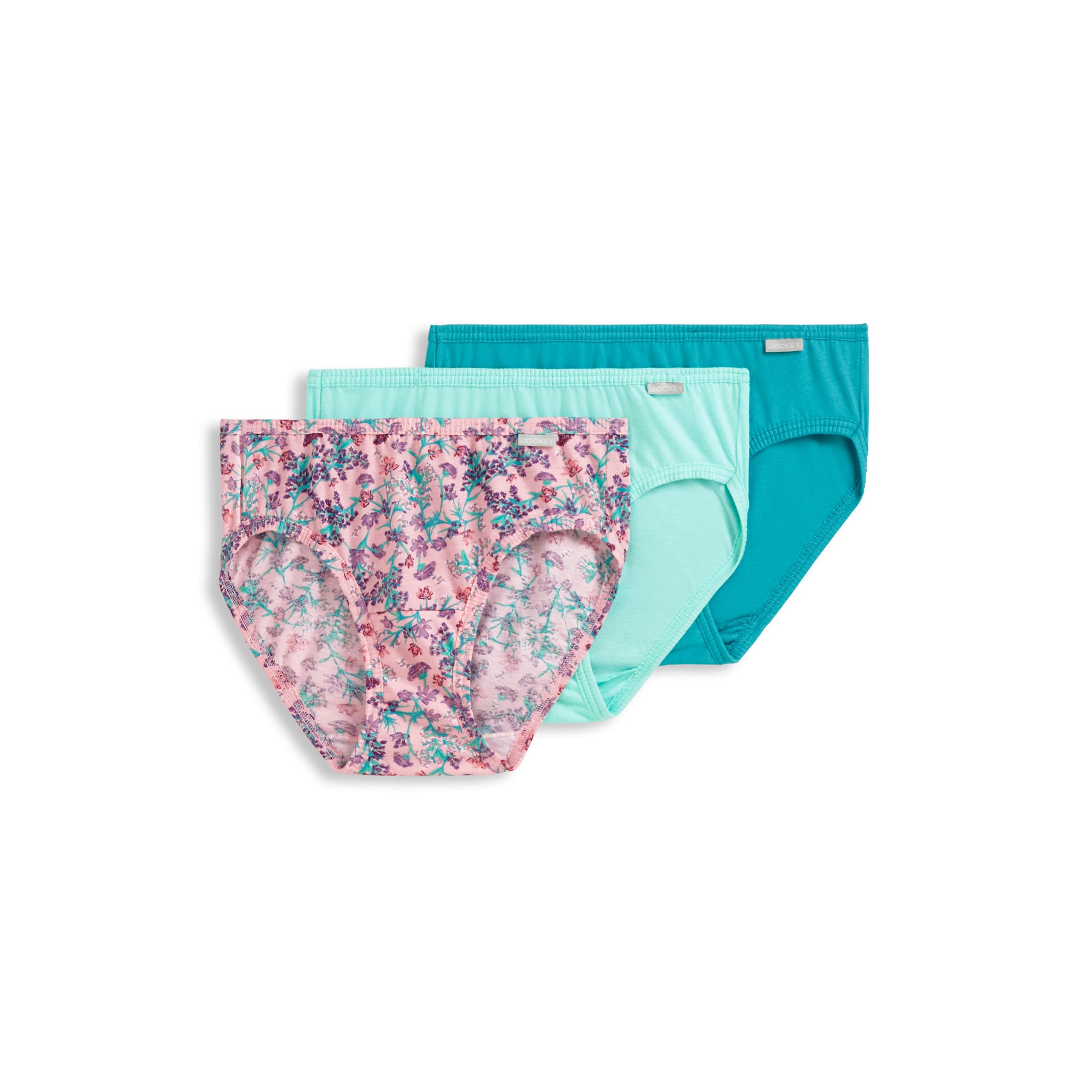 Jockey Women's Underwear 100% Cotton Elance Bikini - 3 Pack