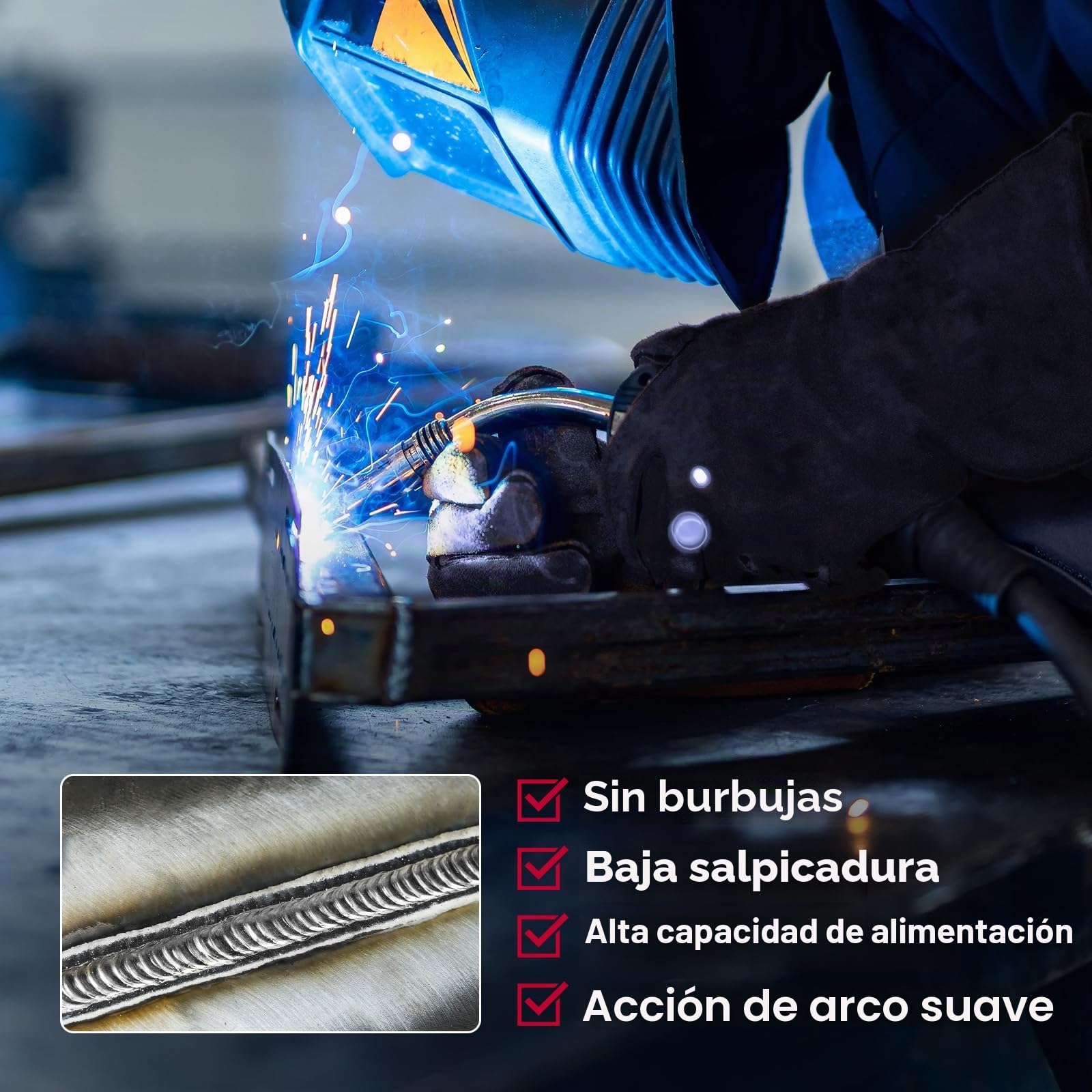 ARCCAPTAIN Alambre de soldadura de núcleo de flujo .030, E71T-GS de 30 pulgadas, alambre de soldadura de núcleo de fundente, sin gas, bajo salpicaduras, acero al carbono suave, compatible con soldador