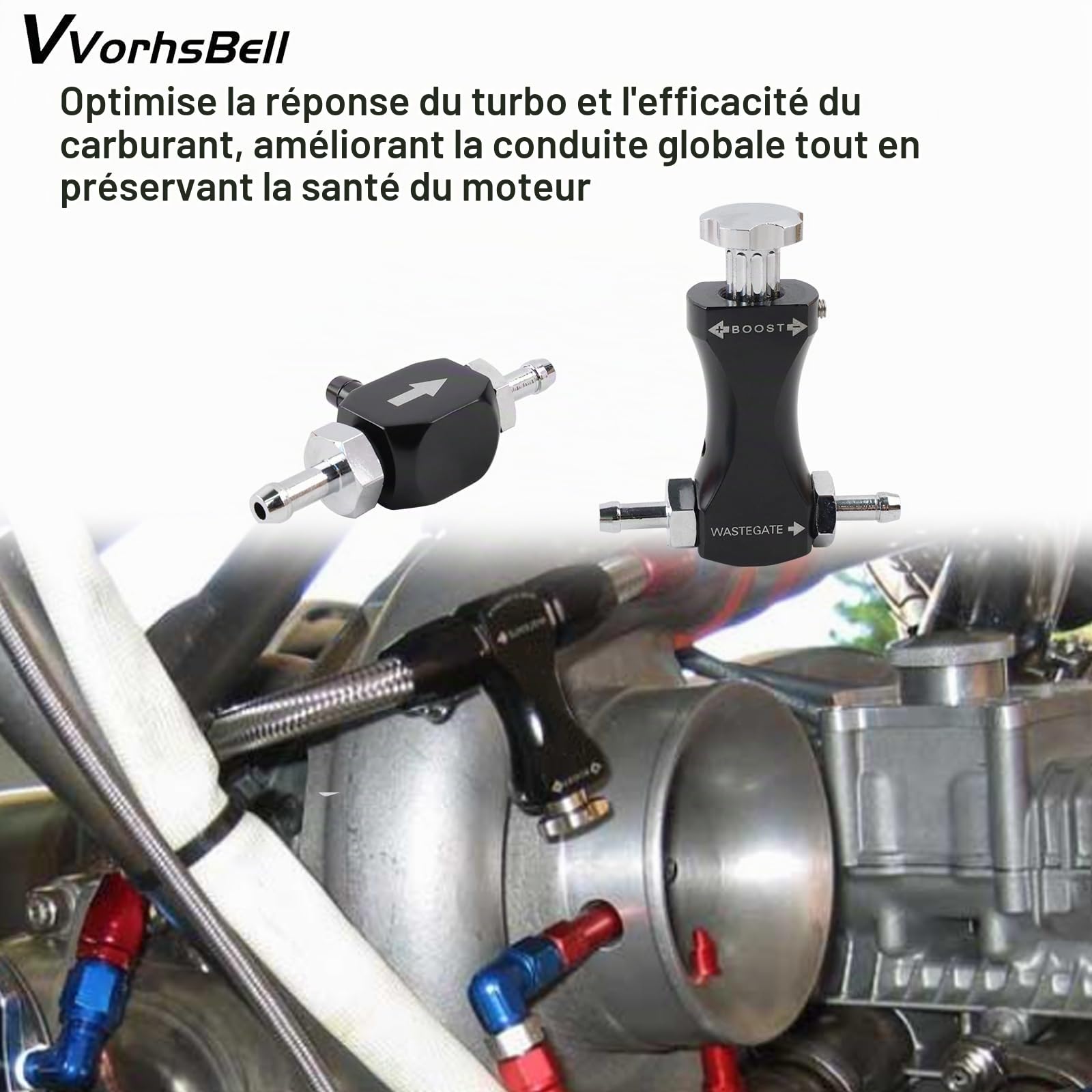 Vanne de commande manuelle du turbo Régulateur de pression turbo universel pour voitures, contrôleur turbo performant, conception légère et installation facile