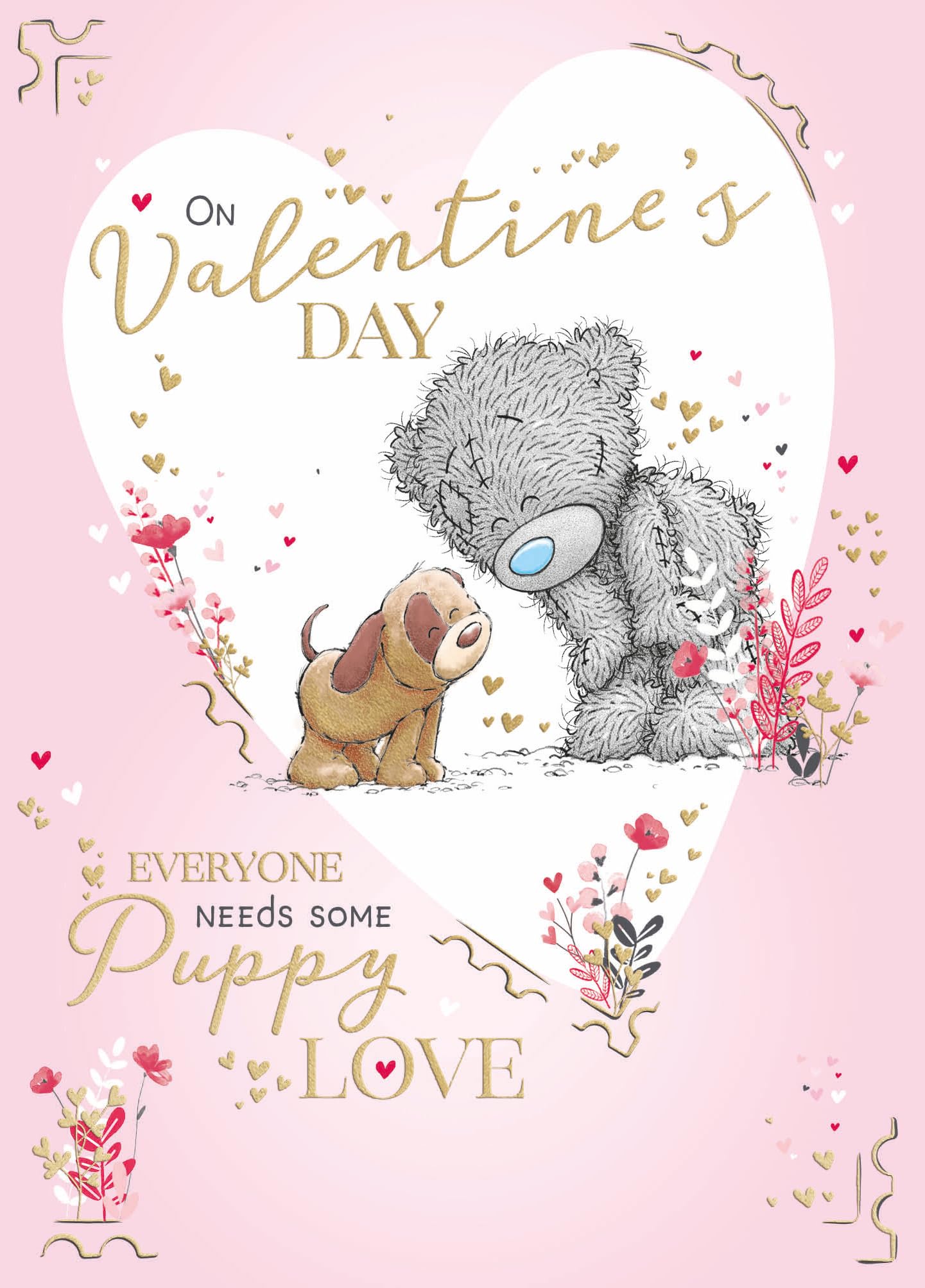 Me To You Tatty Teddy Valentine's Day 'Puppy Love' card from the dog 5 x 7 - Official Collection