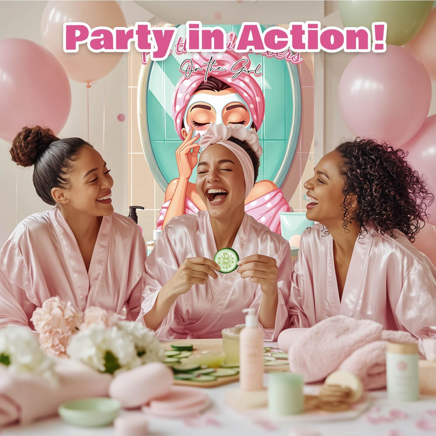 Pin the Cucumber on the Girl Game, Spa Party Supplies for Women
