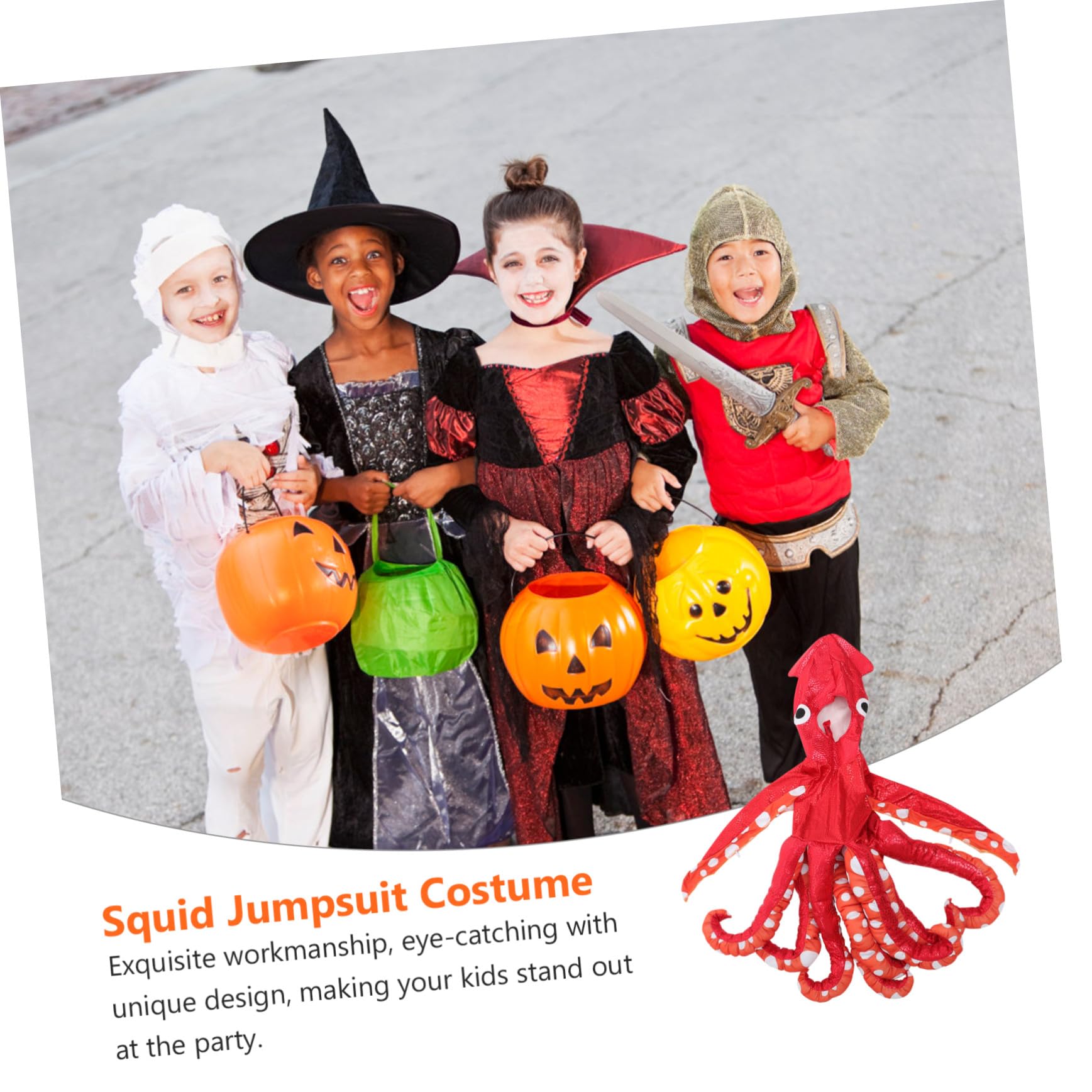 Halloween Kostium Ośmiornicy Chłopiec Dziewczynka Zabawny Kombinezon Cosplay Imprezy i Występy Sceniczne Strój Przyjęcia Tematyczne i Halloweenowe Maluchów