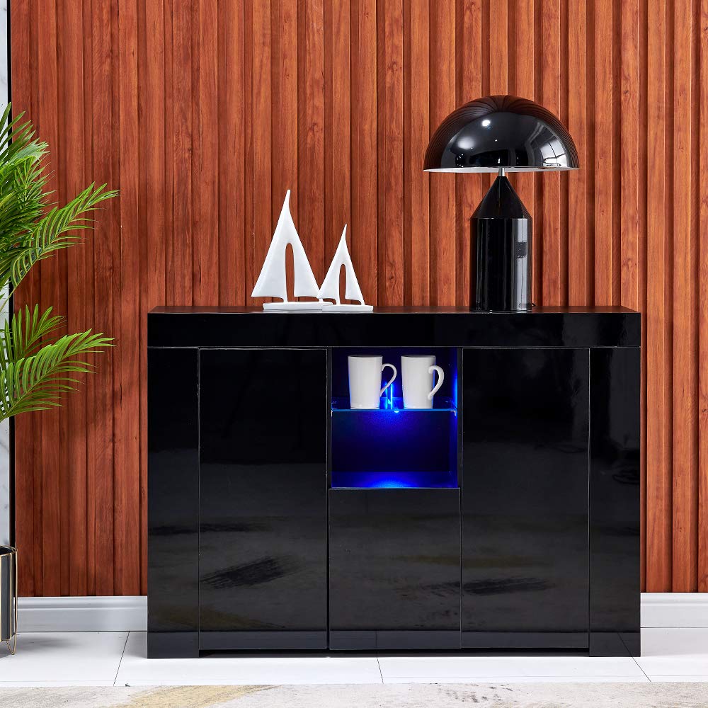 Buy nozama High Gloss Sideboard Storage LED Storage Cupboard