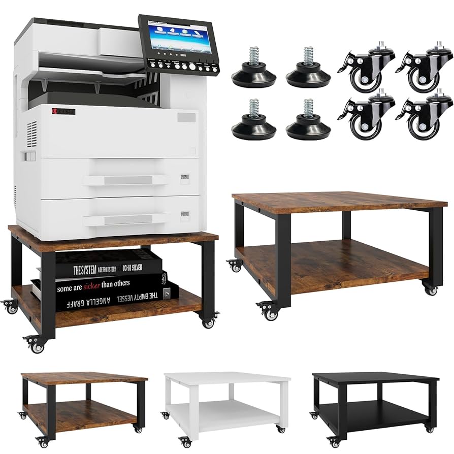 Amazon.co.jp: PUNCIA 2段 プリンター台 幅60cm 奥行60cm 高30cm