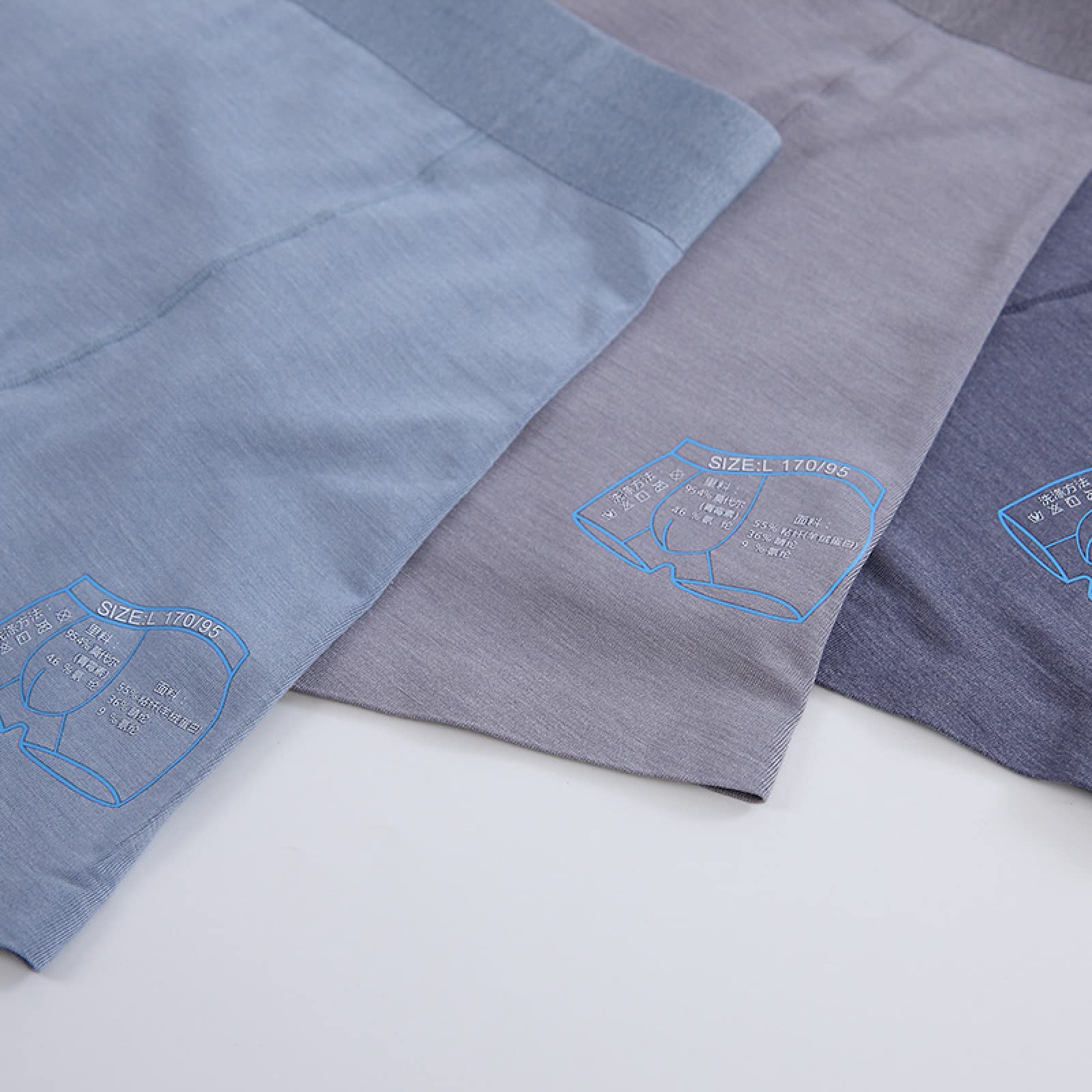 HIONRE Slip di seta senza cuciture del ferro per gli uomini, T-pants senza cuciture degli uomini, biancheria intima comoda tinta unita, grigio, 2XL, perizoma Multipack uomini